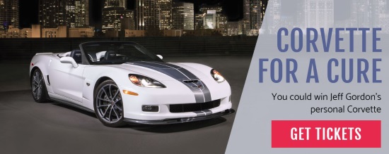 Jeff Gordon Childrens Foundation 7-31-2018 raffle - Jeff's 2013 Chevrolet Corvette 427 Convertible Collector Edition - right front..for a cure 