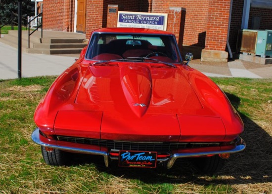 St. Bernard Church 8-18-2018 raffle - 1967 Corvette Coupe - front 