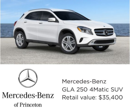 Big Brothers Big Sisters of Mercer County 9-26-2018 raffle - Choose 1 of 5 cars or a pair of Harley’s - Mercedes-Benz 