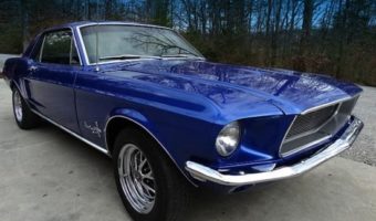 Elevate 9-14-2018 raffle - 1968 Blue Ford Mustang Coupe -right front