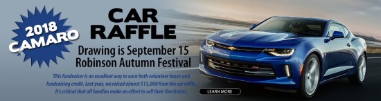 Holy Trinity Catholic School 9-15-2018 car raffle - 2018 Blue Camaro 1LT Coupe or $10,000 Cash - Poster 