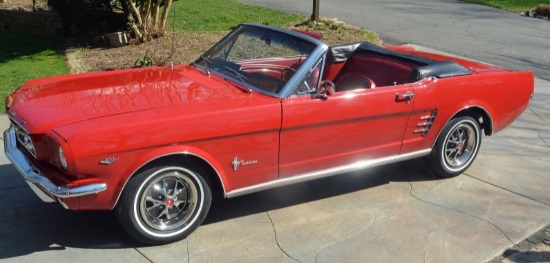 Rotary Club of Bailey’s Crossroads 9-30-2018 raffle - 1966 Ford Mustang Convertible or $20,000 Cash - left front top dn 