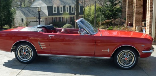 Rotary Club of Bailey’s Crossroads 9-30-2018 raffle - 1966 Ford Mustang Convertible or $20,000 Cash - right side top dn 