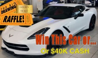 St. Cecilia Roman Catholic Church 9-03-2018 raffle - 2018 Corvette Stingray Coupe Z51 or $40,000 Cash - car poster