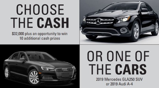 Grand Traverse Area Catholic Schools 10-27-2018 raffle - 2019 Mercedes GLA250 SUV or 2019 Audi A-4 or $32,000 in cash - 2 car