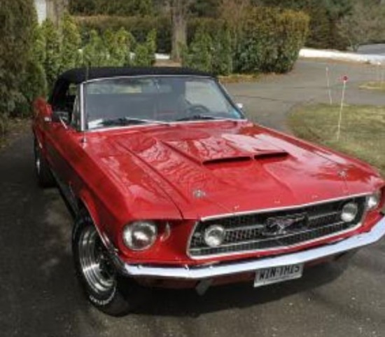 Lions ,Newtown Lions Club - 10-20-2018 raffle - 1967 Mustang GT Convertible - right front top up 