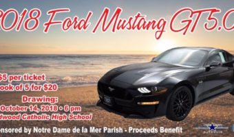 Notre Dame de la Mer Parish 10-14-2018 raffle - 2018 Ford Mustang GT 5.0 - Flyer