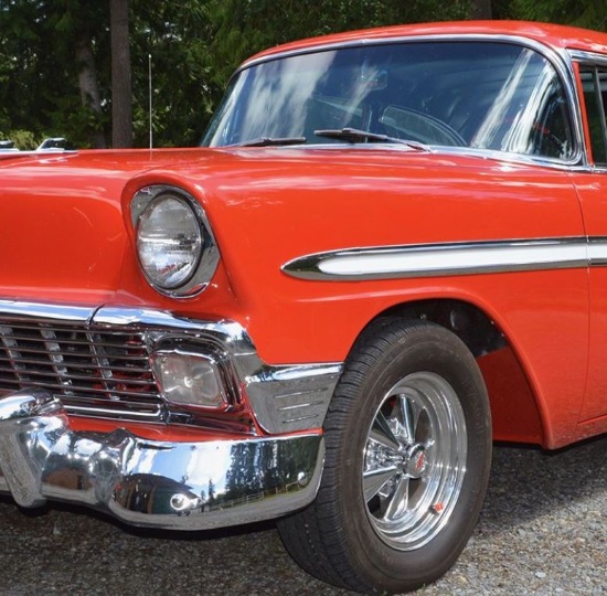 Rotary Club of Everett Port Gardner 10-14-2018 raffle - 1956 Chevrolet Bel Air - left front fender 