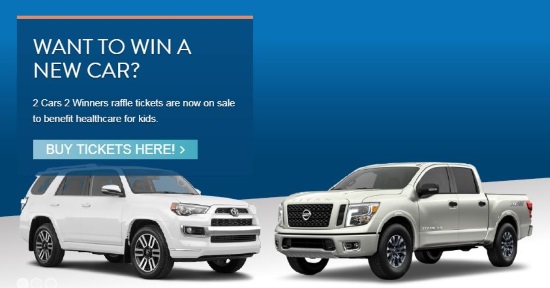 St. Francis Medical Center Foundation 10-30-2018 raffle - 2018 Toyota 4Runner Limited or 2018 Nissan Titan Pro 4X - 2 cars and words 