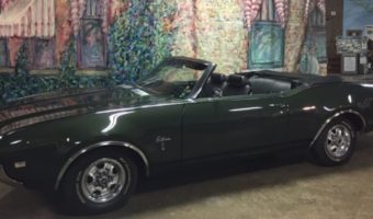 R.E. Olds Transportation Museum 11-12-2018 raffle - 1969 Oldsmobile Cutlass S Convertible - left side