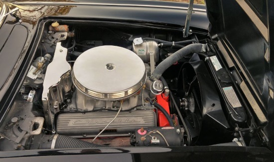 Ronald McDonald House of the Central Valley 11-30-2018 drawing - 1962 Chevrolet Corvette Convertible - engine 