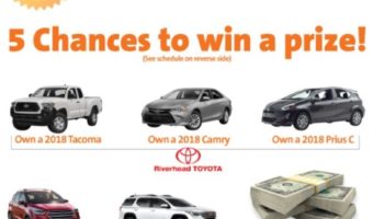 John T. Mather Memorial Hospital 1-31-2019 raffle - Win a 2018 Toyota, Lease a Ford or GMC , or choose $15,000 Cash - Flyer