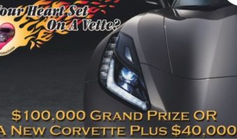 Bellevue Hospital Foundation 2-19-2019 raffle - New Chevy Stingray Corvette 1LT Coupe AND $40,000 OR a $100,000 Cash - poster