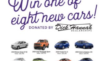 Childrens Canser Association 2-14-2019 raffle - Win one of Eight Cars - words on top