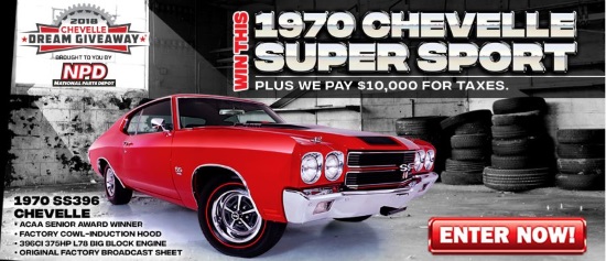 Dream - 2018 Chevelle Dream Giveaway 2-26-2019 draw end - 1970 Chevy Chevelle Super Sport plus $10,000 for Taxes - poster 