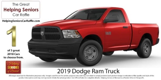 Helping Seniors of Brevard County 4-27-2019 raffle - Choose a 2019 Dodge Challenger, Mazda Convertible or Dodge Truck - Ram 