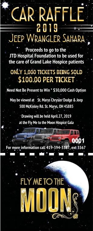 JTD Foundation 4-27-2018 raffle - 2019 Jeep Wrangler Sahara or $30, 000 Cash - Flyer 
