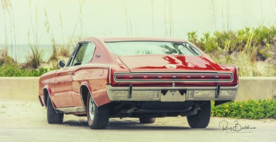 Brevard Alzheimer's Foundation Inc 5-05-2019 drawing - 1966 Dodge HEMI Charger Fastback - rear