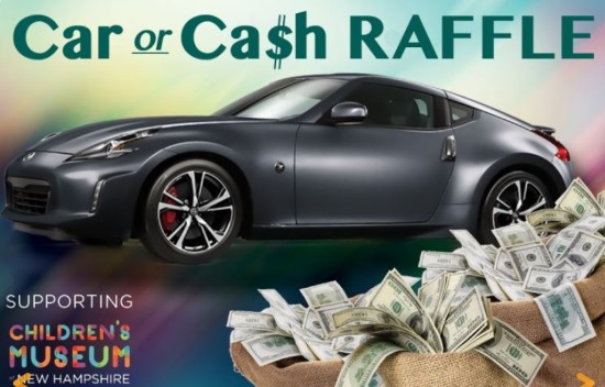 Childrens Museum of New Hampshire 5-21-2019 raffle - 2019 Nissan 370Z coupe or $20,000 cash - left side - cash 