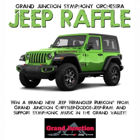 Grand Junction Symphony Orchestra 6-28-2019 raffle - 2019 Jeep Wrangler Rubicon - Poster 