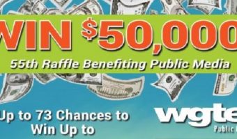 WGTE Public Media 6-21-2019 raffle - Choose a vehicle with $50,000 Cash - Flyer top