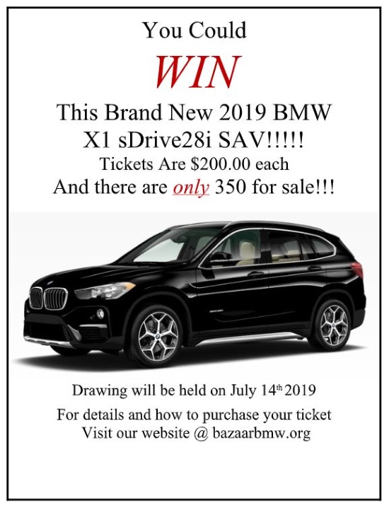 Holy Cross Church, CT. 7-14-2019 raffle - 2019 BMW X1 sDrive28i - Flyer 