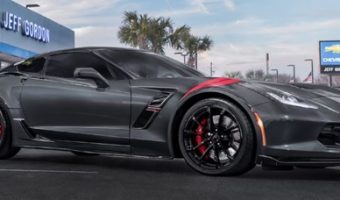 Jeff Gordon Childrens Foundation 7-01-2019 drawing - Jeff Gordon's 2019 Chevrolet Corvette Grand Sport Coupe - Federal TAXES PAID -right front