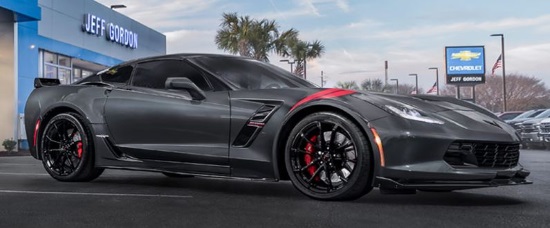 Jeff Gordon Childrens Foundation 7-01-2019 drawing - Jeff Gordon's 2019 Chevrolet Corvette Grand Sport Coupe - Federal TAXES PAID -right front 