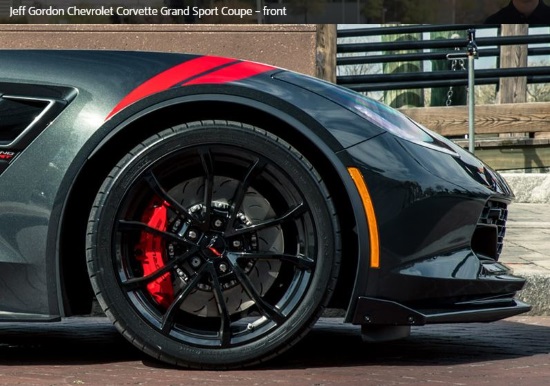 Jeff Gordon Childrens Foundation 7-01-2019 drawing - Jeff Gordon's 2019 Chevrolet Corvette Grand Sport Coupe - Federal TAXES PAID -right front.wheel 