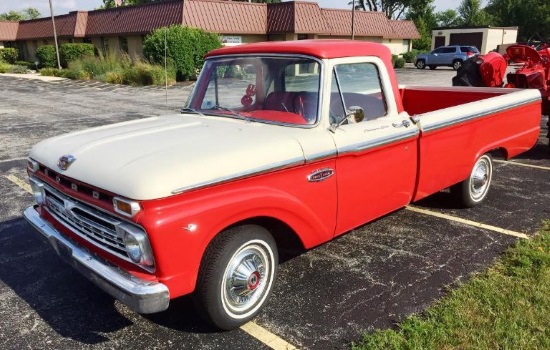 Kane County Farm Bureau Foundation 7-21-2019 raffle - Choose a 1966 Ford F-100, 1956 Massey-Harris Tractor or $3,500 Cash - F-100 