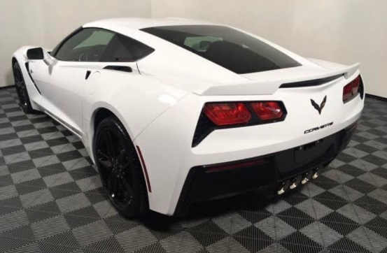 Auburn Cord Duesenburg Automobile Museum 8-29-2019 raffle - 2019 Corvette Stingray Coupe and $10,000 or $30,000 Cash - left rear 