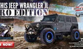 Dream Giveaway Jeep Hero 8-27-2019 drawing - 2018 Jeep Wrangler JL “Hero Edition” plus $10,000 for Taxes - Flyer