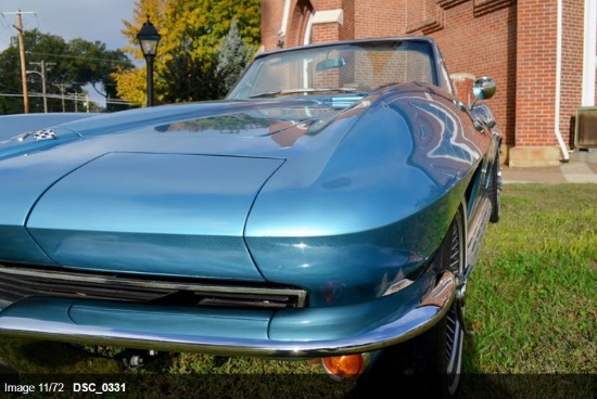 St. Bernard Catholic Church 8-17-2019 raffle - 1965 Corvette Convertible - left front bumper 