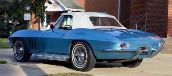 St. Bernard Catholic Church 8-17-2019 raffle - 1965 Corvette Convertible - left rear 