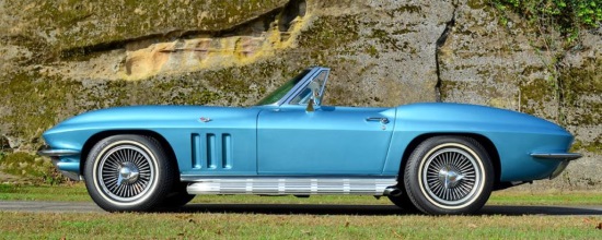 St. Bernard Catholic Church 8-17-2019 raffle - 1965 Corvette Convertible - left side top dn 