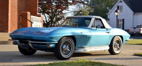 St. Bernard Catholic Church 8-17-2019 raffle - 1965 Corvette Convertible - left side top up 