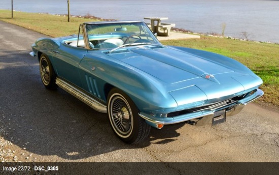 St. Bernard Catholic Church 8-17-2019 raffle - 1965 Corvette Convertible - right front. 