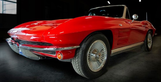 Buffalo Bill Center of the West 9-21 2019 raffle - 1964 Chevrolet Corvette Convertible - left front