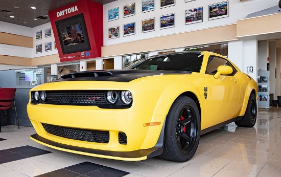 Dodge Clemente Demon Charity Drawing, 71 MVP 9-28-2019 drawing - 2018 Dodge Challenger SRT Demon - left front 