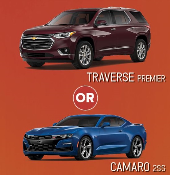 Hope Builders 9-14-2019 - 2019 CHEVy CAMARO 2SS or TRAVERSE PREMIER - both cars 