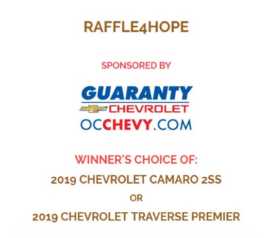 Hope Builders 9-14-2019 - 2019 CHEVy CAMARO 2SS or TRAVERSE PREMIER - sponsor 