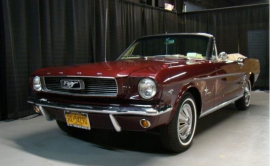 Northeast Classic Car Museum 9-30-2019 raffle - 1966 Mustang Convertible - left front top dn