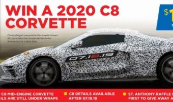 St. Anthony of Padua High School 9-22-2019 raffle - 2020 C8 Corvette or $65,000 Cash - poster.#2