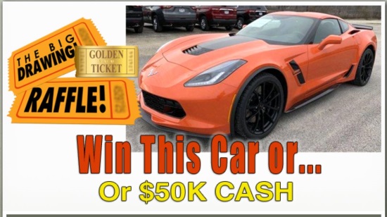 St. Cecilia 9-02-2019 raffle - 2019 Corvette Coupe 1lt or $50,000 Cash - Poster with tics.#2 