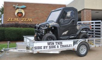 Zem Zem Shrine 9-21-2019 drawing - 2018 CUB CADET SIDE BY SIDE & Trailer or $10,000 Cash - side by side- trailer-