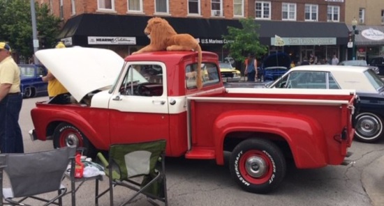 Morris Lions Club, IL 10-13-2019 raffle - 1964 Ford F-100 step side pickup - Lion roof 