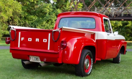 Morris Lions Club, IL. 10-13-2019 raffle - 1964 Ford F-100 step side pickup - right rear.JPG #2 