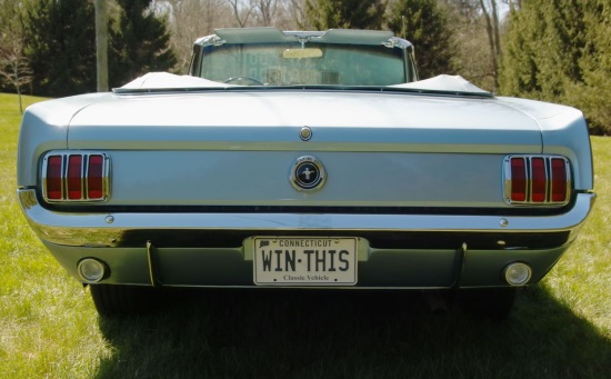 Newtown Lions Club 10-19-2019 raffle - 1966 Classic Mustang Convertible - rear top dn 