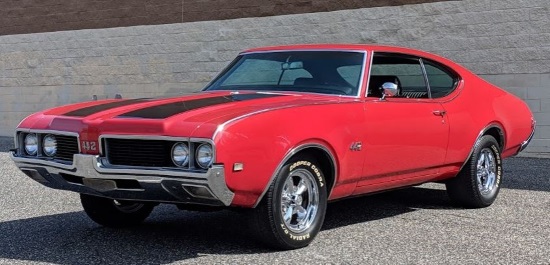 Rocky Point Fire Department 10-12-2019 raffle - 1969 Oldsmobile 442 - left front.