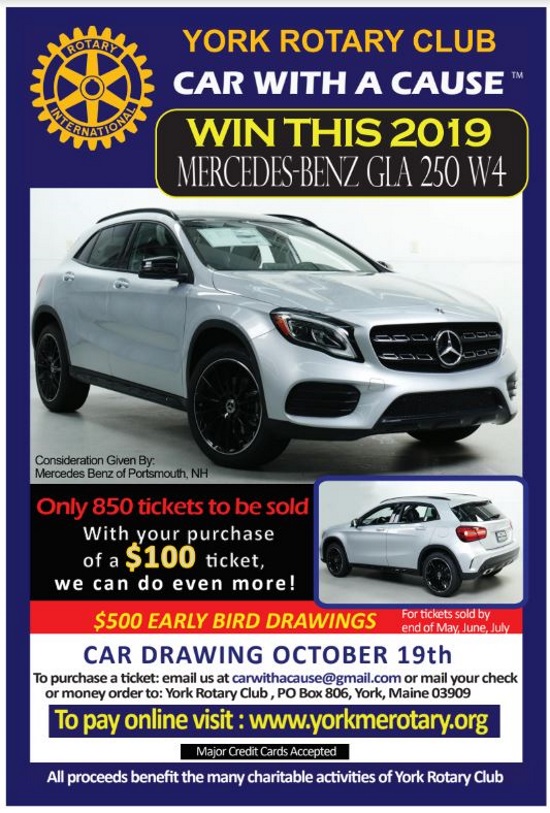 York Rotary Club 10-19-2019 raffle - 2019 Mercedes-Benz GLA 250 W4 - Flyer 